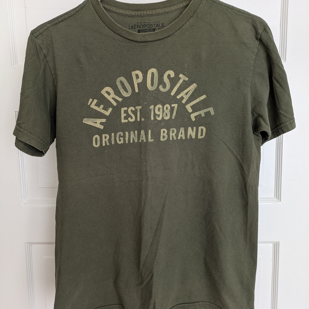 Aeropostale Khaki Graphic Tee